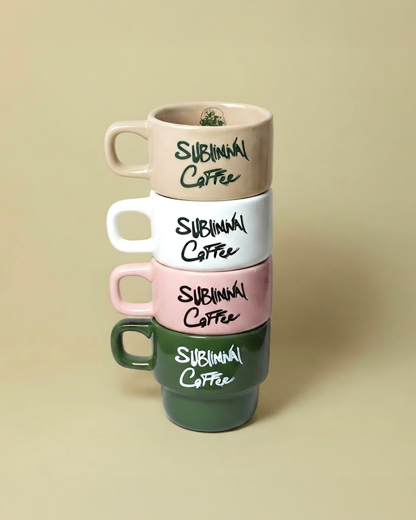 Subliminal Stackable Ceramic Mugs